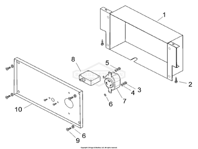 Part Location Diagram of 102997GS Briggs and Stratton Outlet panel